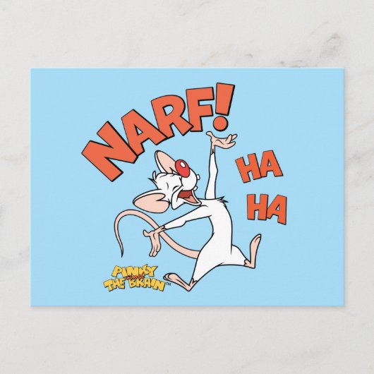 Carte Postale Pinky et le cerveau | Pinky "Narf !" (Devant)