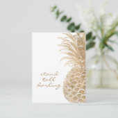 Carte Postale Pinneapple Tropical Or (Debout devant)