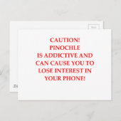 CARTE POSTALE PINOCHLE (Devant / Derrière)