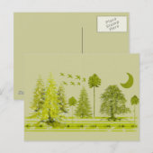 Carte Postale Pins avec Personnaliser de lune Changement de coul (Devant / Derrière)