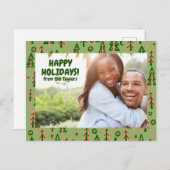 Carte Postale Pins de forêt La Lune Étoiles sur mesure (Devant / Derrière)