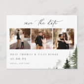 Carte Postale Pins de Forêt Sauvage 3 photo Mariage Enregistrer  (Devant)