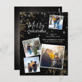 Carte Postale Pins de Noël 4 Photo Collage Card (Devant / Derrière)