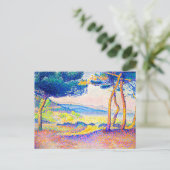 Carte Postale Pins le long de la côte par Henri Edmond Cross (Debout devant)