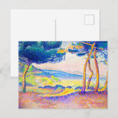 Carte Postale Pins le long de la côte par Henri Edmond Cross (Devant / Derrière)