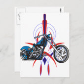 Carte Postale Pinstripe Motorcycle (Devant / Derrière)