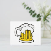 Carte Postale Pinte de bière style dessin animé (Debout devant)