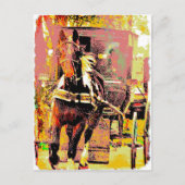 Carte Postale Pinto Amish Horse 8 bits Art (Devant)