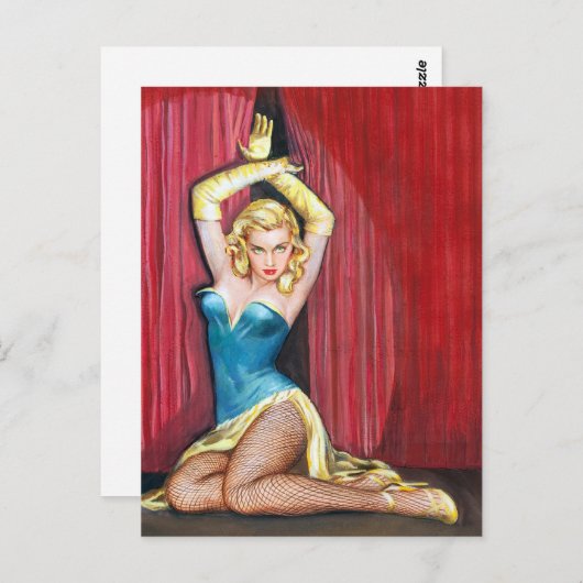 Carte Postale Pinup (Devant / Derrière)
