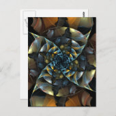 Carte postale Pinwheel Art Abstrait (Devant / Derrière)