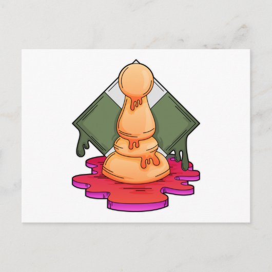 Carte Postale Pion de jeu d'échecs (Devant)