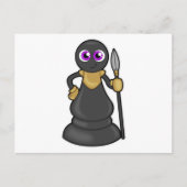 Carte Postale Pion d'échecs avec lance (Devant)