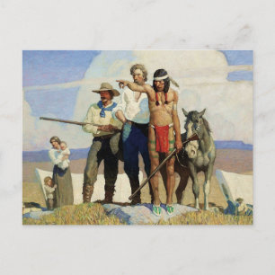 Carte Postale Pionniers de l'art occidental par NC Wyeth