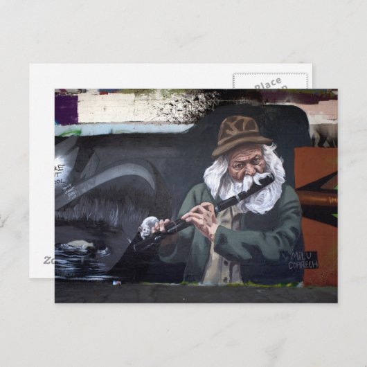 Carte Postale Pipe d'art urbain (Devant / Derrière)