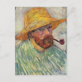 Carte Postale Pipe d'auto-portrait Vincent Van Gogh (Devant)