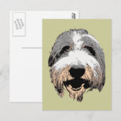 Carte postale Pipe de chien riant (Devant / Derrière)
