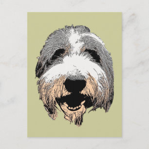 Carte postale Pipe de chien riant
