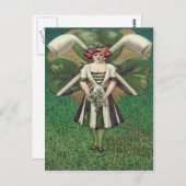 Carte Postale Pipe en argile Shamrock (Devant / Derrière)