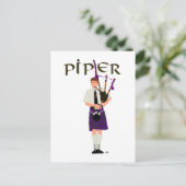 Carte Postale PIPER carreau violet (Debout devant)