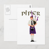 Carte Postale PIPER carreau violet (Devant / Derrière)