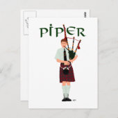 Carte Postale PIPER Red Plaid (Devant / Derrière)