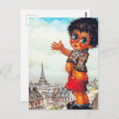 Carte Postale Pipette Petit Poulbot (Devant / Derrière)