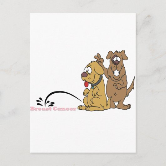 Carte Postale Pipi sur le cancer du sein (Devant)