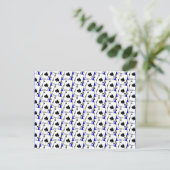 Carte Postale Pique Blackjack Bleu Grand (Debout devant)