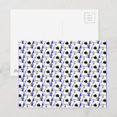 Carte Postale Pique Blackjack Bleu Grand (Devant / Derrière)