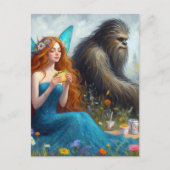 Carte Postale Pique-nique de fée et de Sasquatch (Devant)