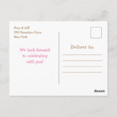 Carte Postale Pique-nique de l'ours koala rose à carreaux pour a (Dos)