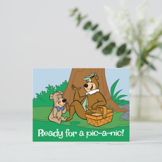 Carte Postale Pique-nique de Yogi l'ours et Boo-Boo (Debout devant)