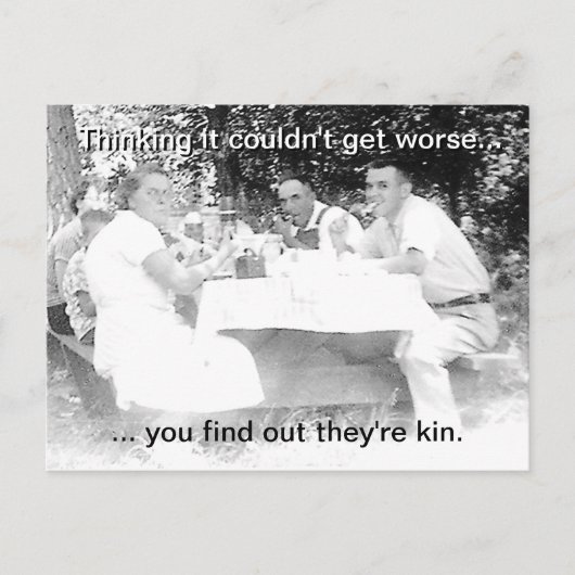 Carte Postale Pique-nique familial vintage (Devant)