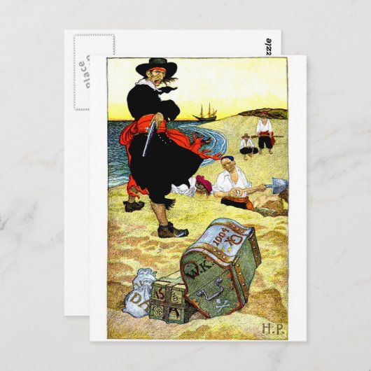 Carte Postale pirate (Devant / Derrière)