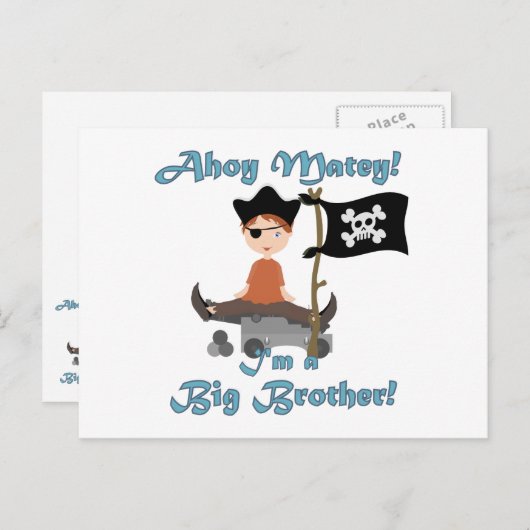 Carte Postale Pirate Big Brother (Devant / Derrière)