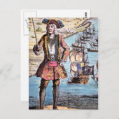 Carte Postale Pirate Black Bart (Devant / Derrière)