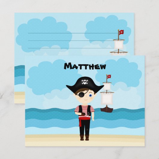 Carte Postale Pirate Boy (Devant / Derrière)