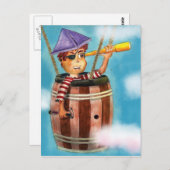 Carte Postale Pirate Boy Voyage (Devant / Derrière)