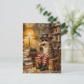 Carte Postale Pirate Cat Enjoys Some Coffee (Debout devant)