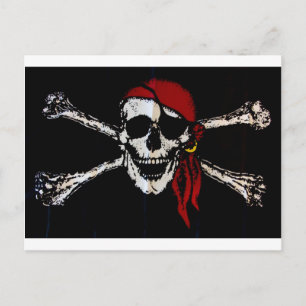 Carte Postale Pirate Crâne Et Crossbones
