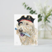 Carte Postale Pirate Cream Labradoodle (Debout devant)