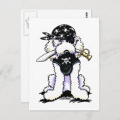 Carte Postale Pirate de caniche (Devant / Derrière)