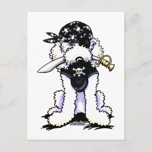 Carte Postale Pirate de caniche (Devant)