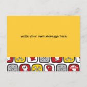 Carte Postale Pirate de dessin animé / Crânes et os de squelette (Dos)