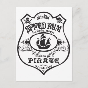 Carte Postale Pirate de rhum épicé