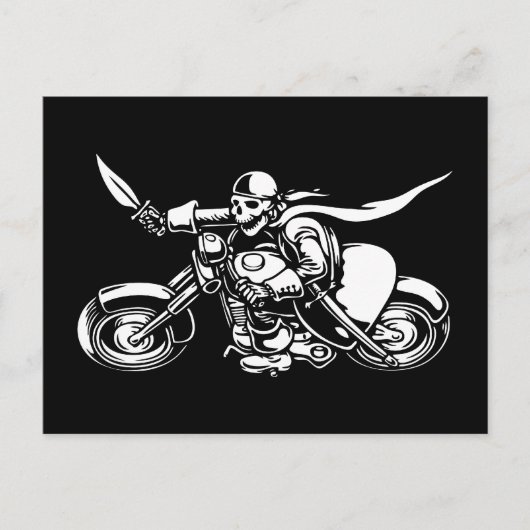 Carte Postale Pirate de route -bw (Devant)