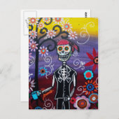 CARTE POSTALE PIRATE DIA DE LOS MUERTOS (Devant / Derrière)