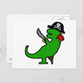 Carte Postale Pirate Dinosaur (Devant / Derrière)