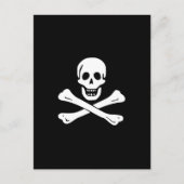 Carte Postale Pirate Drapeau crâne et Jolly roger des os croisés (Devant)