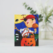 Carte Postale pirate et citrouille (Debout devant)